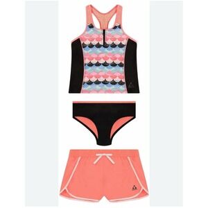 Youth Size Large 14–16 Gerry Youth 3-Piece Swim Set, Pink Orange 3444